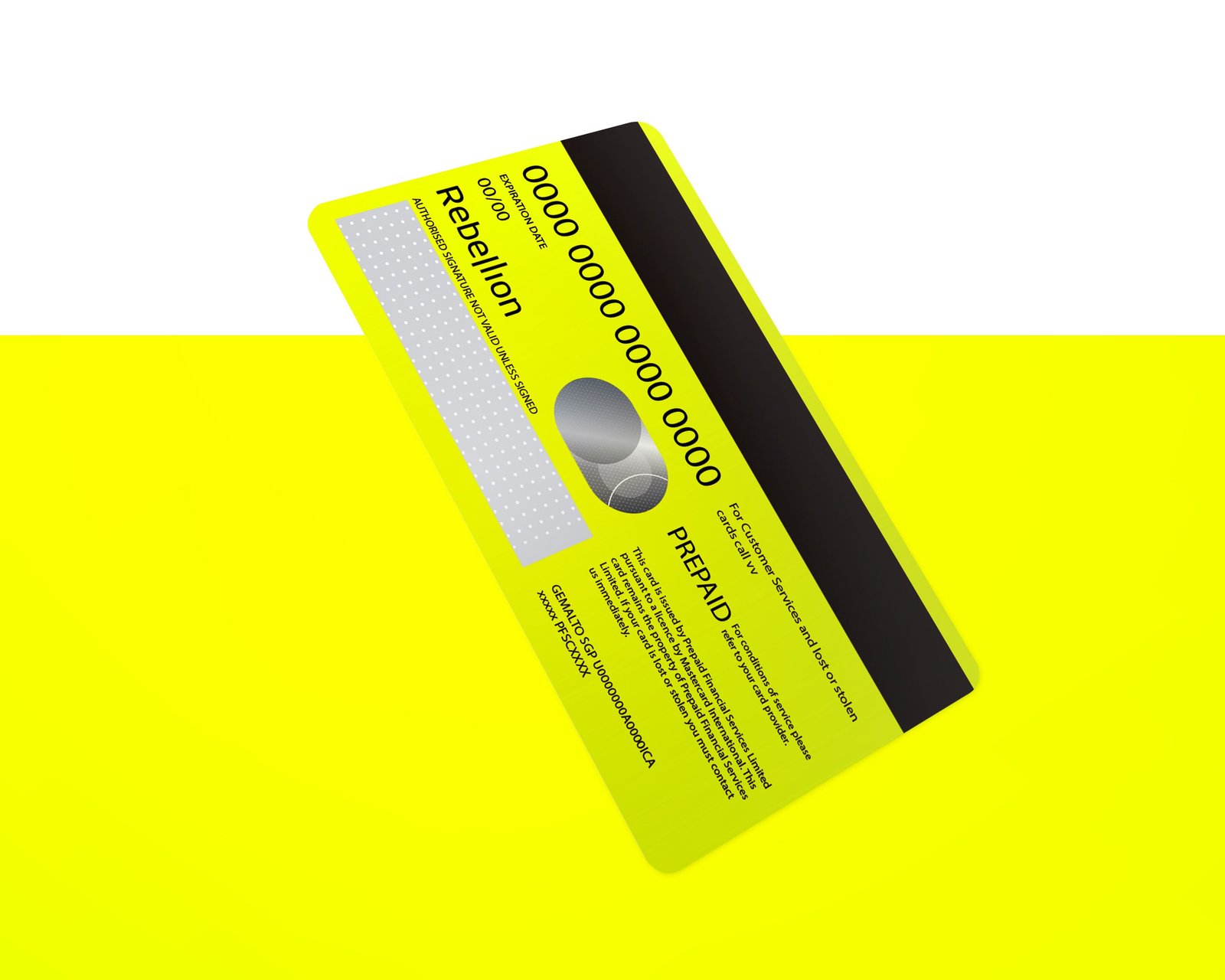 Tarjeta prepago de Mastercard de Rebellion Pay